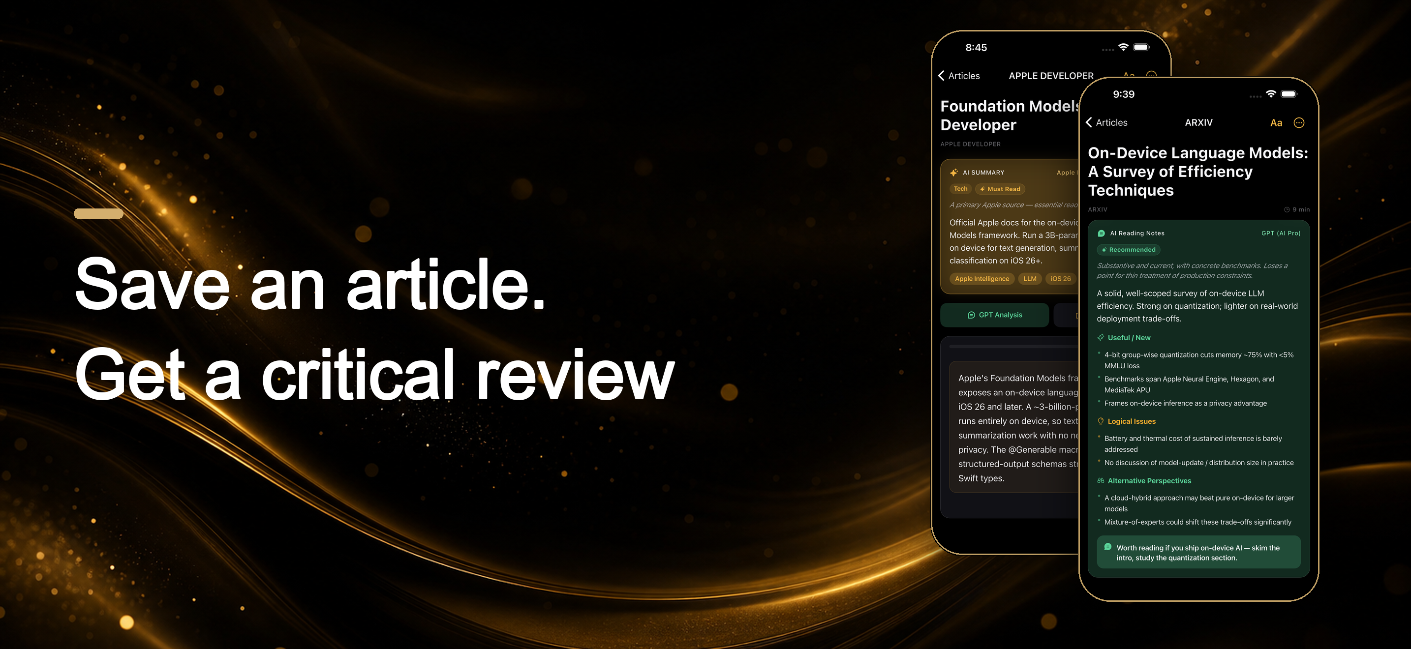 See why an article was downgraded