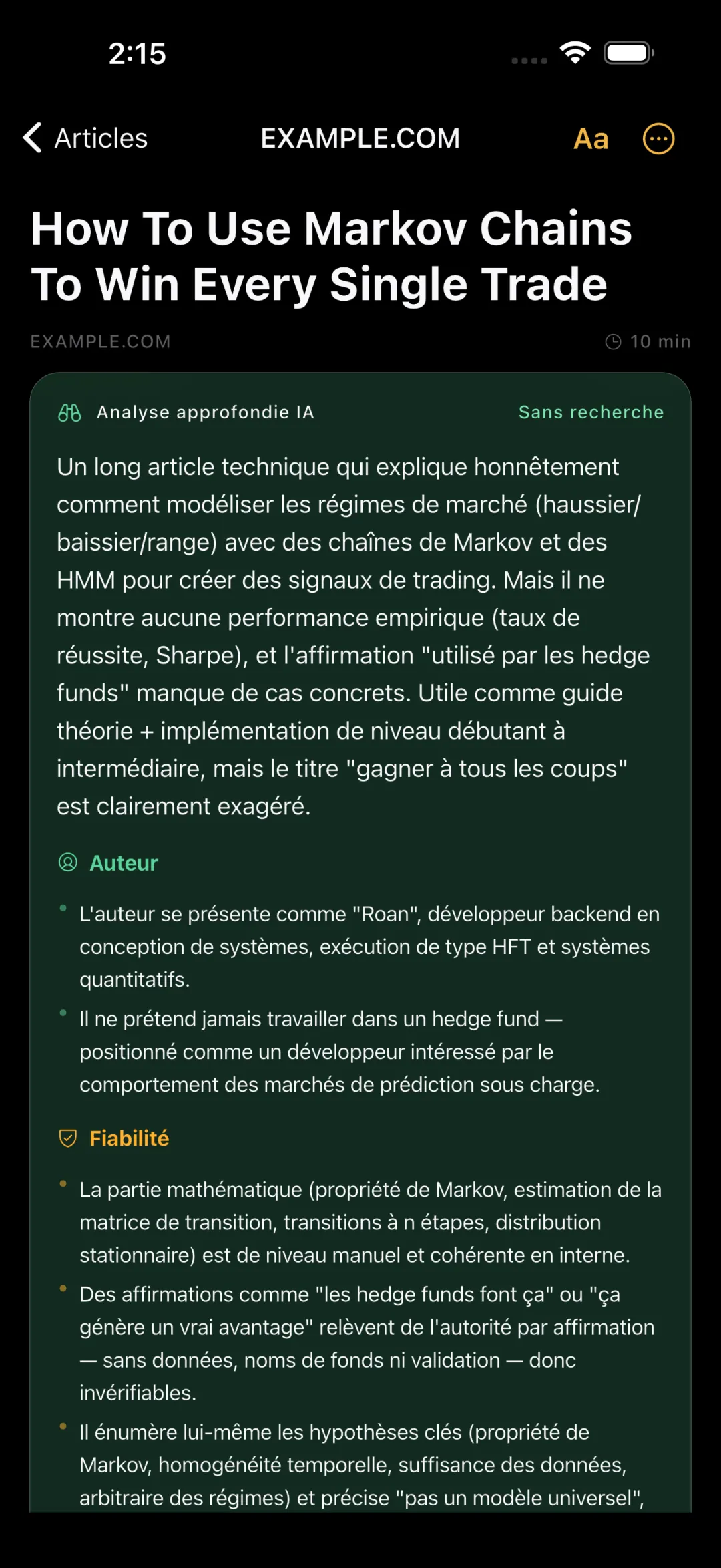 Sensationnel et exagération rétrogradés
